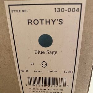 Rothy’s Almond Loafer NEW Sage Blue. Runs big. Size 9 really fit as 9  1/2.